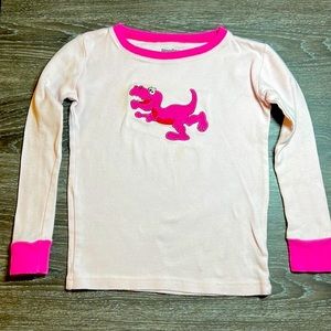 DinoDee Pink Little Girls long sleeve tee shirt